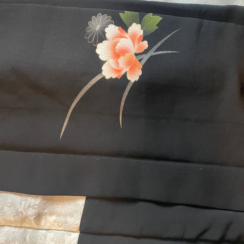 Vintage Kimono Hoari Jacket  Handpainted Silk 100% - Picture 5 of 7